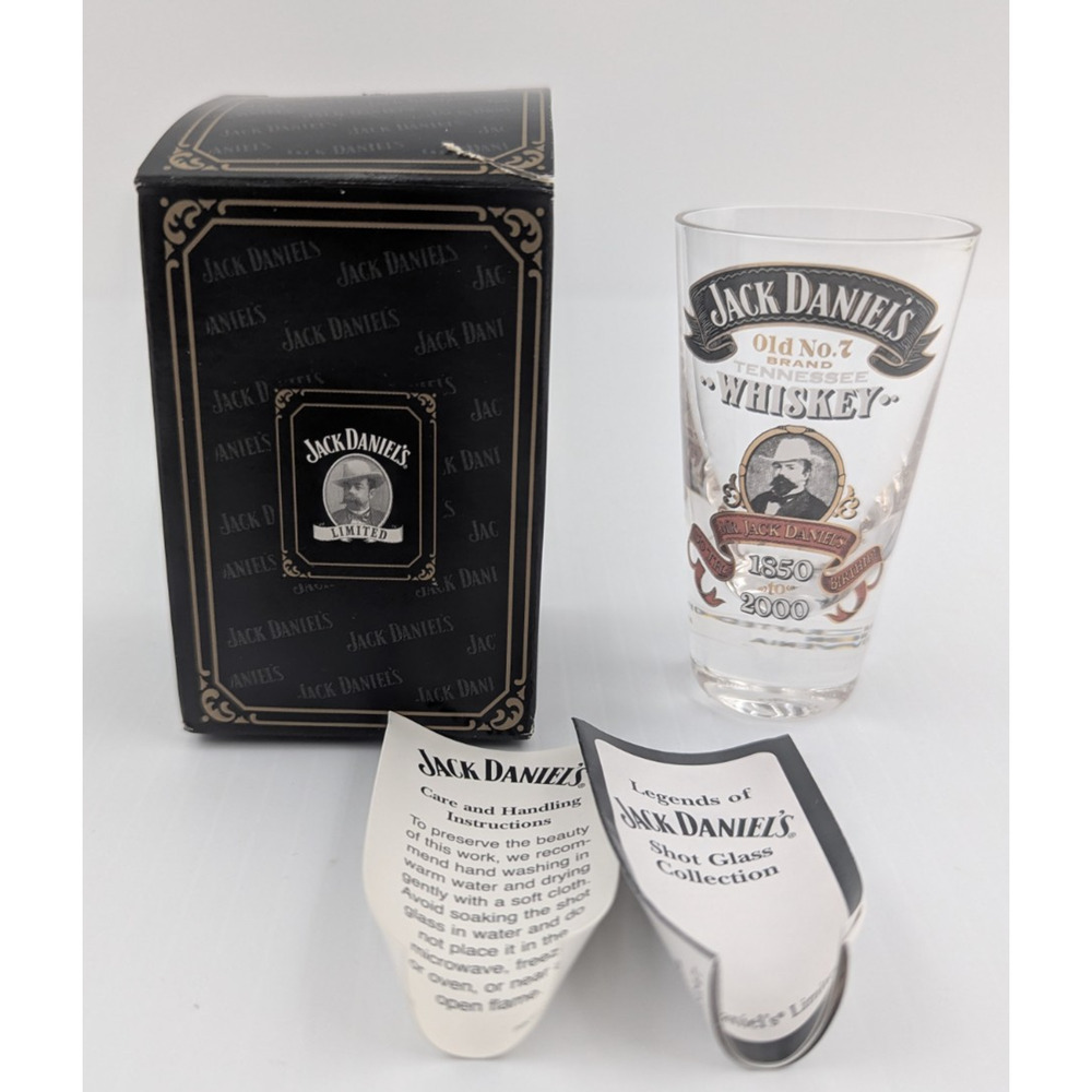 JACK DANIEL'S Whiskey 150th Birthday Shot Glass 1850 - 2000 Birthday Distillery